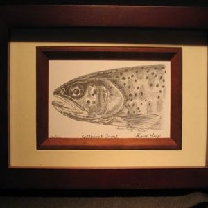 Framed Cutthroat Trout Lithograph