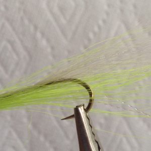 Clouser Minnow Chartreuse/White -Size 2